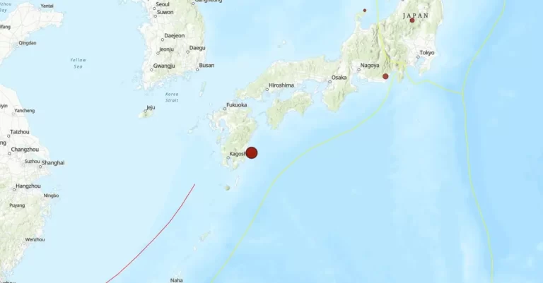 kyushu japan m7.1 earthquake august 8 2024 location map