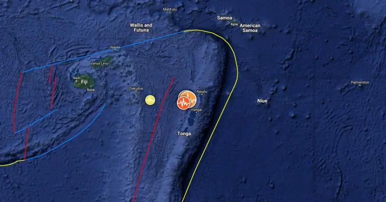 m6.9 earthquake tonga august 25 2024 location map