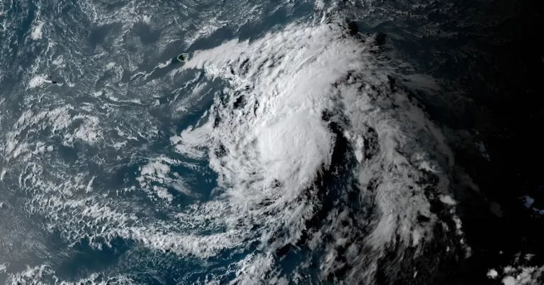 satellite image of tropical storm hone 0330 utc on august 25 2024