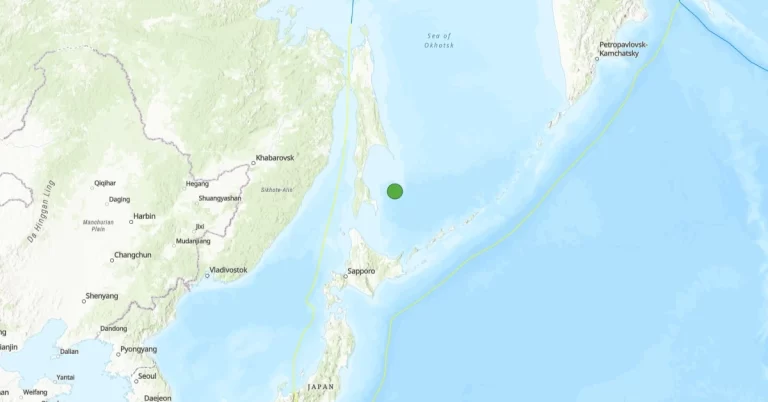 sea of okhotsk earthquake august 10 2024 location map