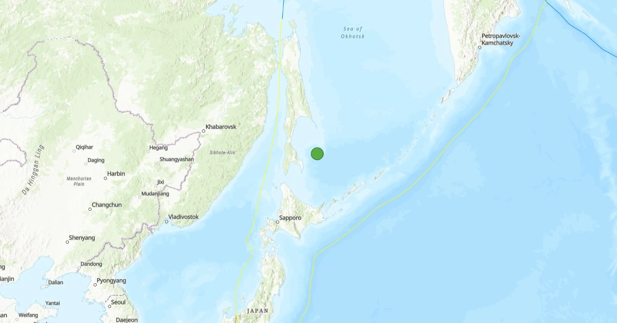sea of okhotsk earthquake august 10 2024 location map