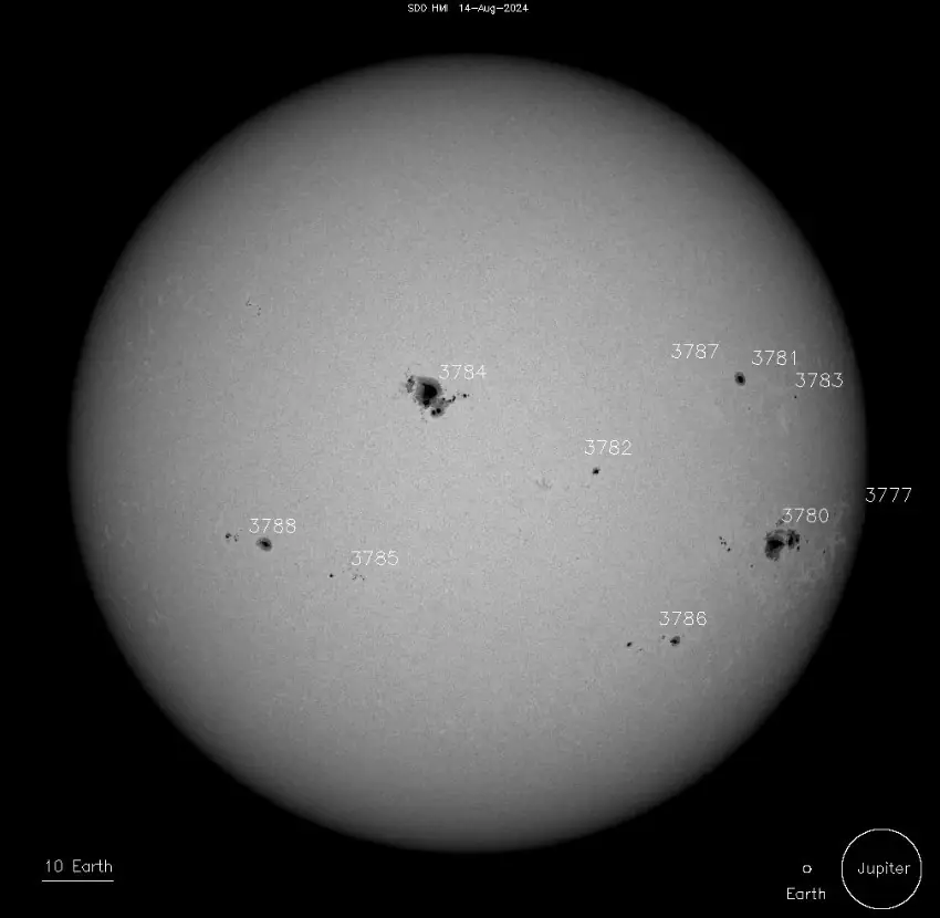 sunspots on august 14 2024