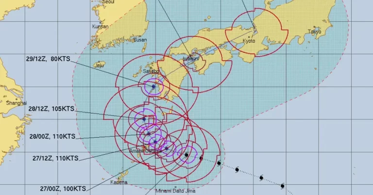 typhoon shanshan jtwc fcst track 1500 utc on august 26 2024 f