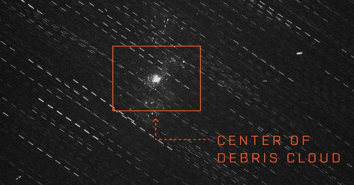 Atlas 5 Centaur Rocket Body breaks up in orbit into a debris cloud of 40 plus objects september 2024