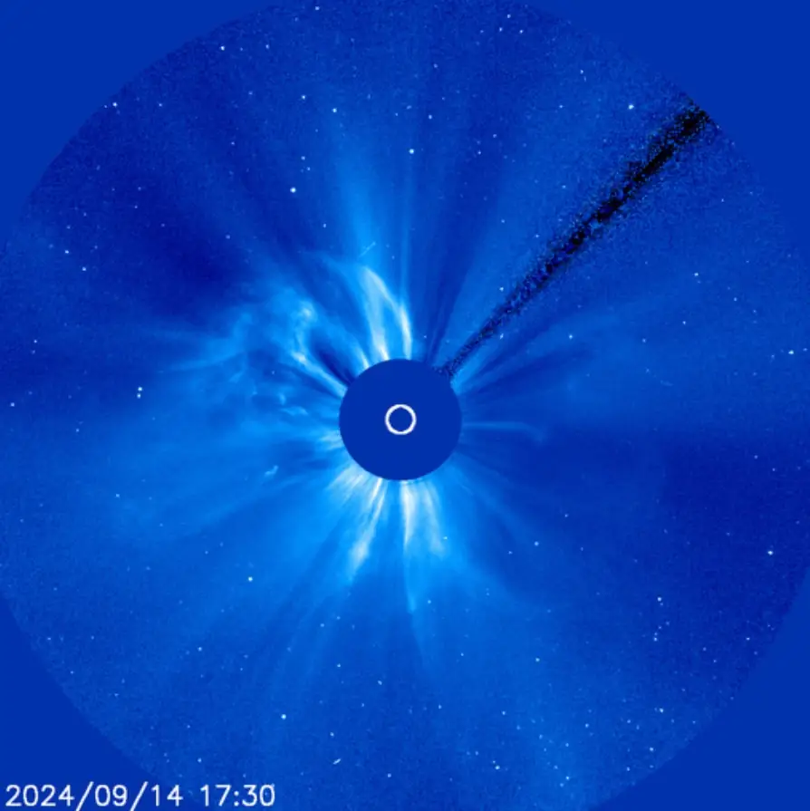 CME produced by X4.5 solar flare on September 14 2024 lasco c3
