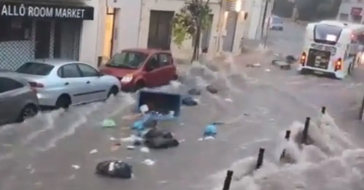 Flash floods strike Cannes after sever storm drops almost 40 mm (1.57 inches) of rain in just one hour, France