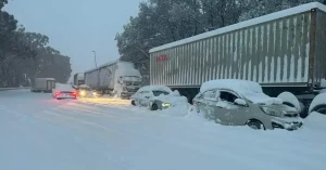 Rare heavy snowfall leaves hundreds stranded on roads in South Africa