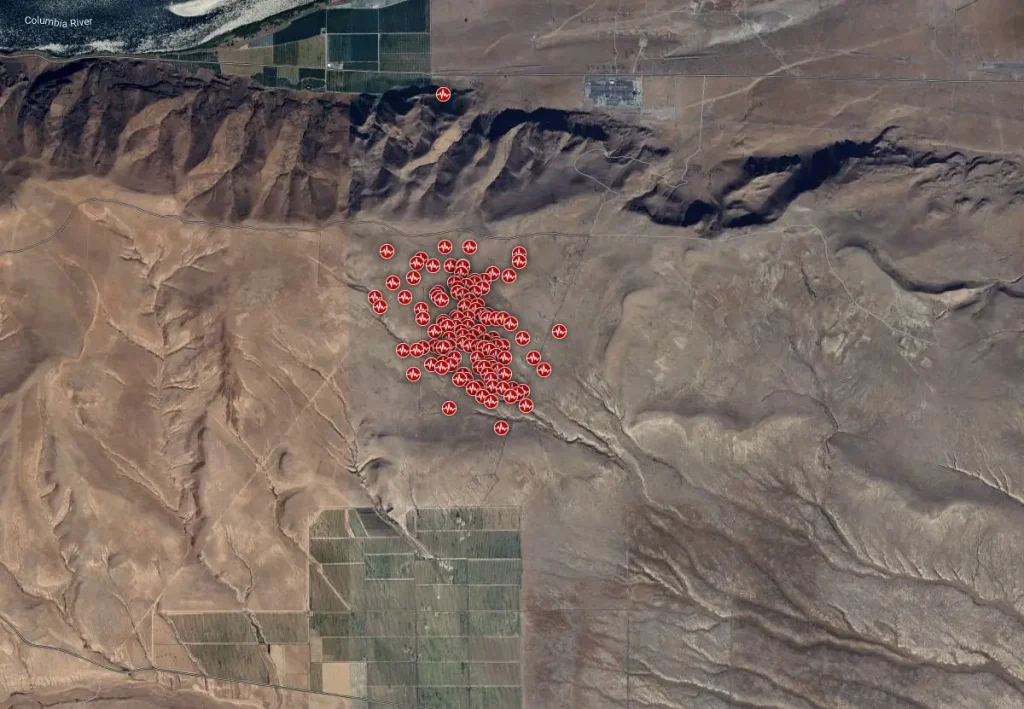 Swarm of over 100 earthquakes hits Hanford nuclear site near Tri-Cities in Washington, U.S. september 2024 bgz