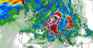 Weather models predict massive rainfall event over central Europe september 2024