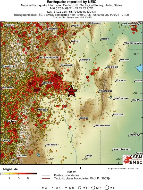 m6.0 earthquake argentina september 21 2024 emsc regional seismicity