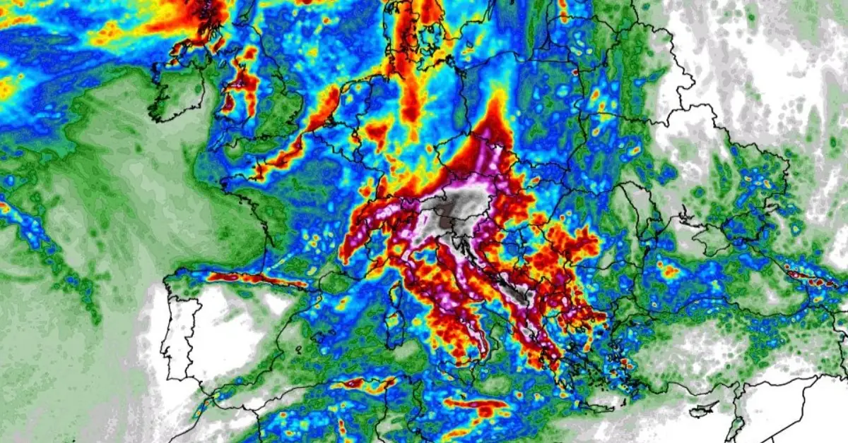 rainfall accumulatiom september 8 - 14 2024 ecmwf