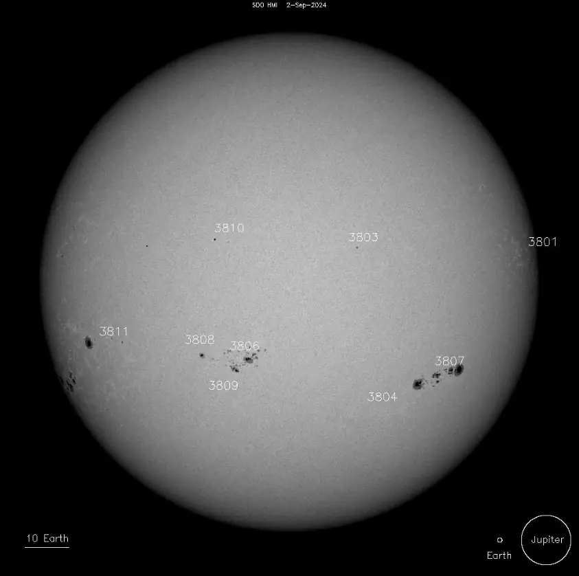 sunspots on september 2 2024