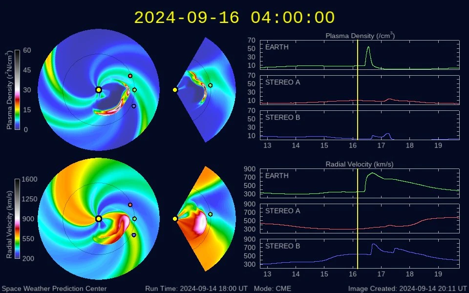 wsa enlil cme forecast for september 16 2024