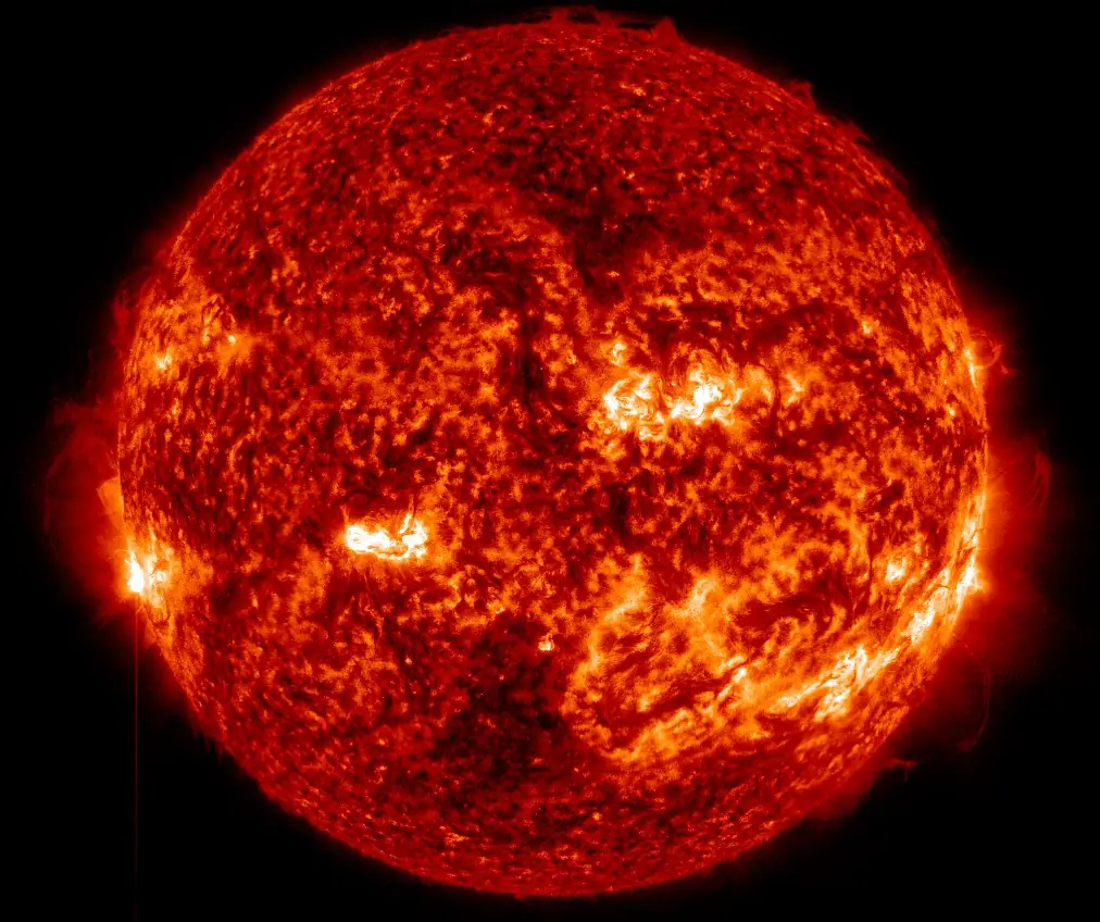 X1.3 solar flare on September 12, 2024. Image credit: NASA/SDO AIA 304, Helioviewer, The Watchers