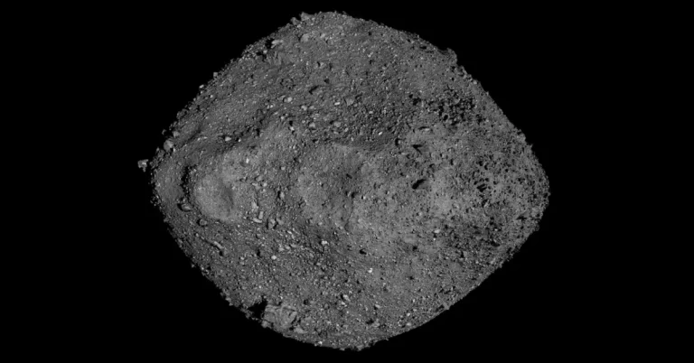 This mosaic of Bennu was created using observations made by NASA’s OSIRIS-REx spacecraft that was in close proximity to the asteroid for over two years.