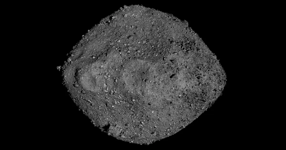This mosaic of Bennu was created using observations made by NASA’s OSIRIS-REx spacecraft that was in close proximity to the asteroid for over two years.