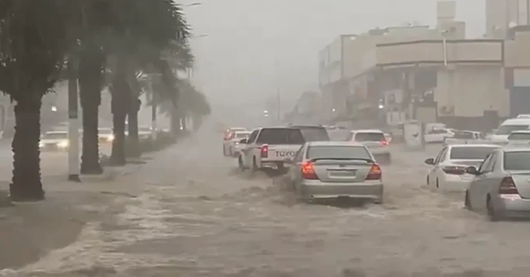Severe flooding disrupts Mecca and other regions amid heavy rainfall in Saudi Arabia.