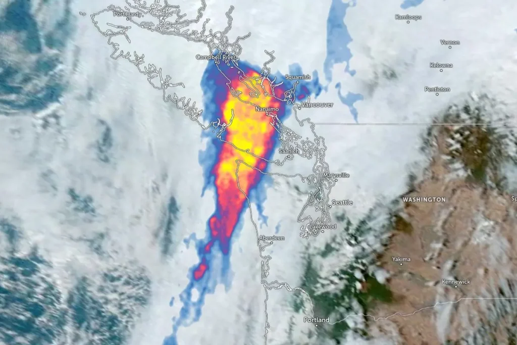 atmospheric river bc heavy rain 1830 utc october 20 2024 bg