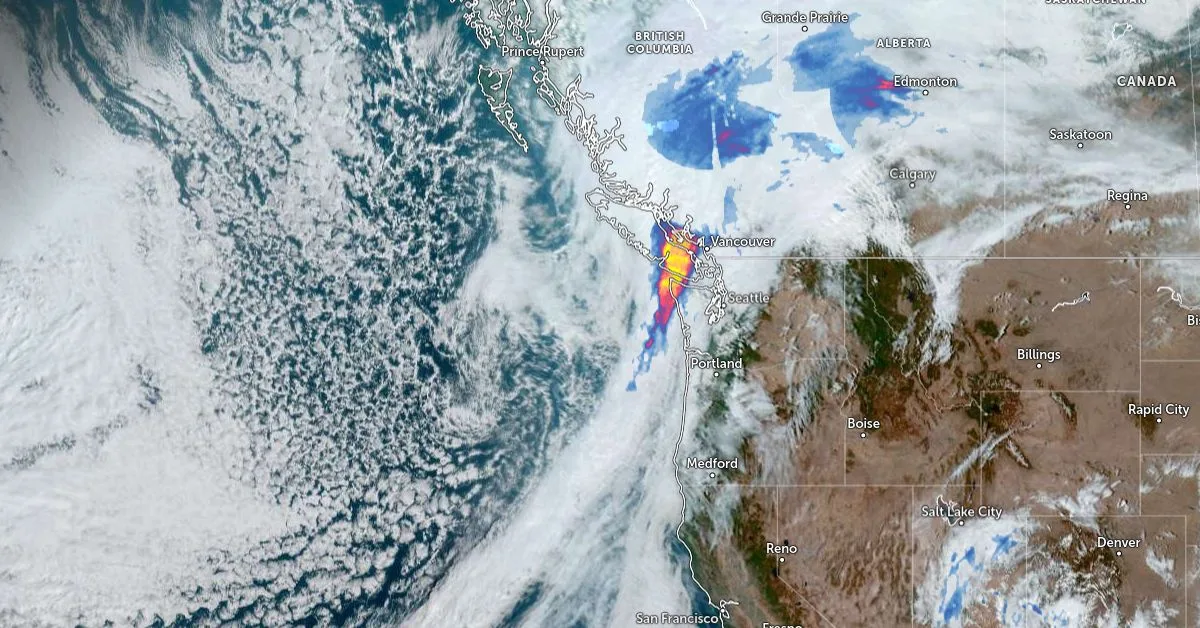 atmospheric river bc heavy rain 1830 utc october 20 2024