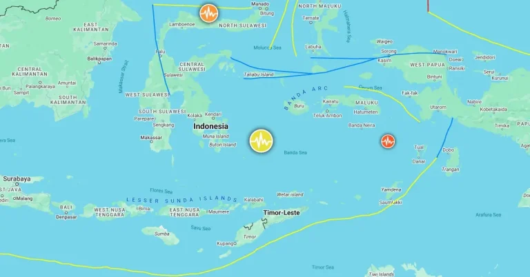 banda sea m6.2 earthquake indonesia october 1 2024 location map