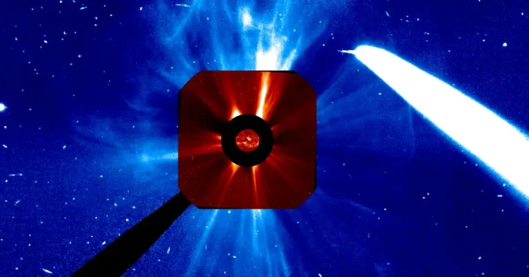 full halo cme produced by x1.8 solar flare on october 9 2024 with comet atlas