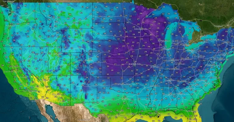 minimum temperature us october 15 2024 f