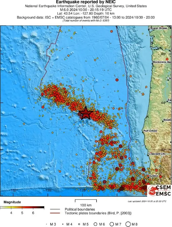 oregon m6.0 earthquake october 30 2024 emsc rs