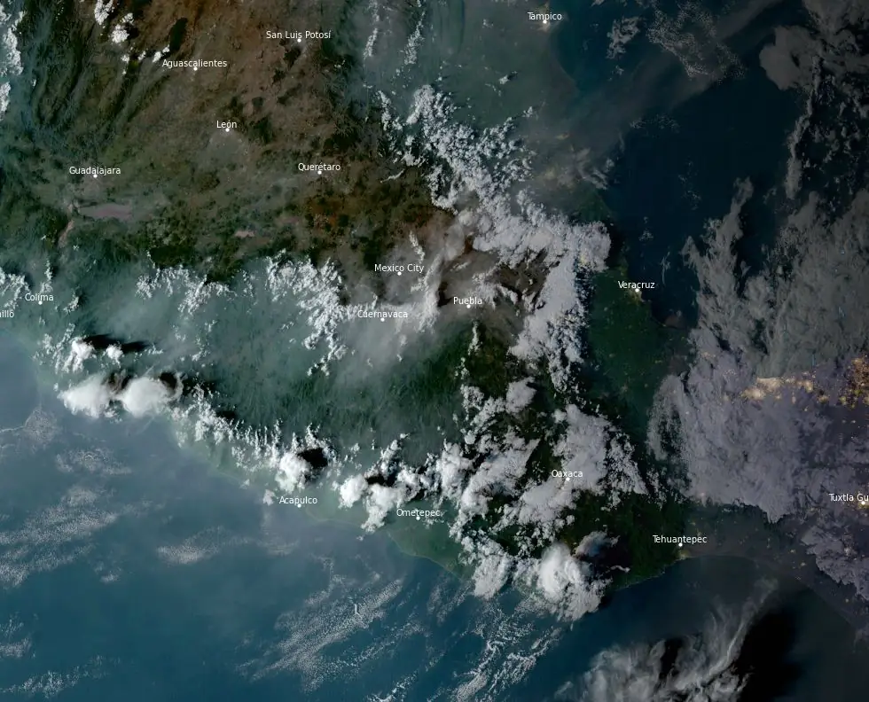 popocatepetl satellite image 2300 utc october 24 2024 goes-east