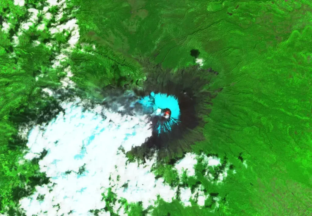 popocatepetl satellite image sentinel-2 october 22 2024 SWIR