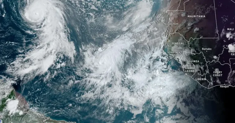 satellite image of tropical storm leslie at 1750 utc on october 3 2024