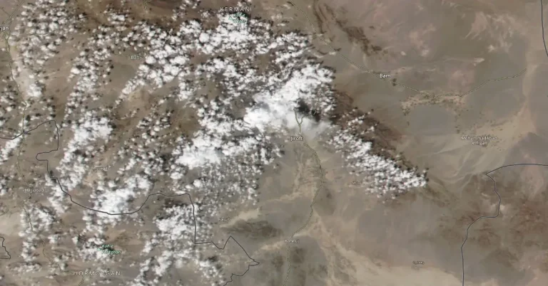 satellite image southern iran kerman province september 30 2024