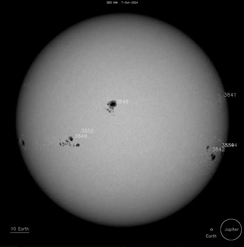sunspots on october 7 2024