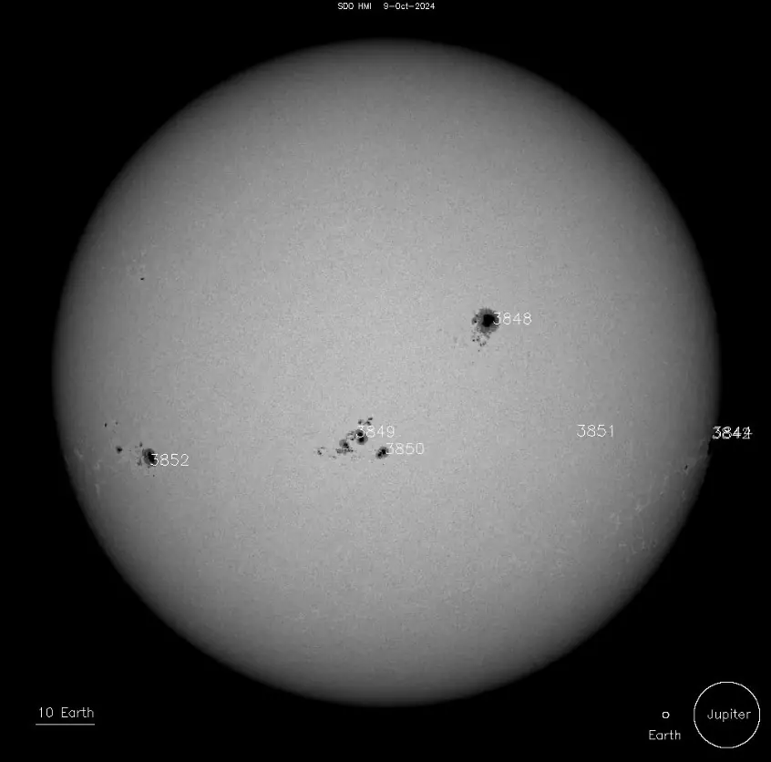 sunspots on october 9 2024