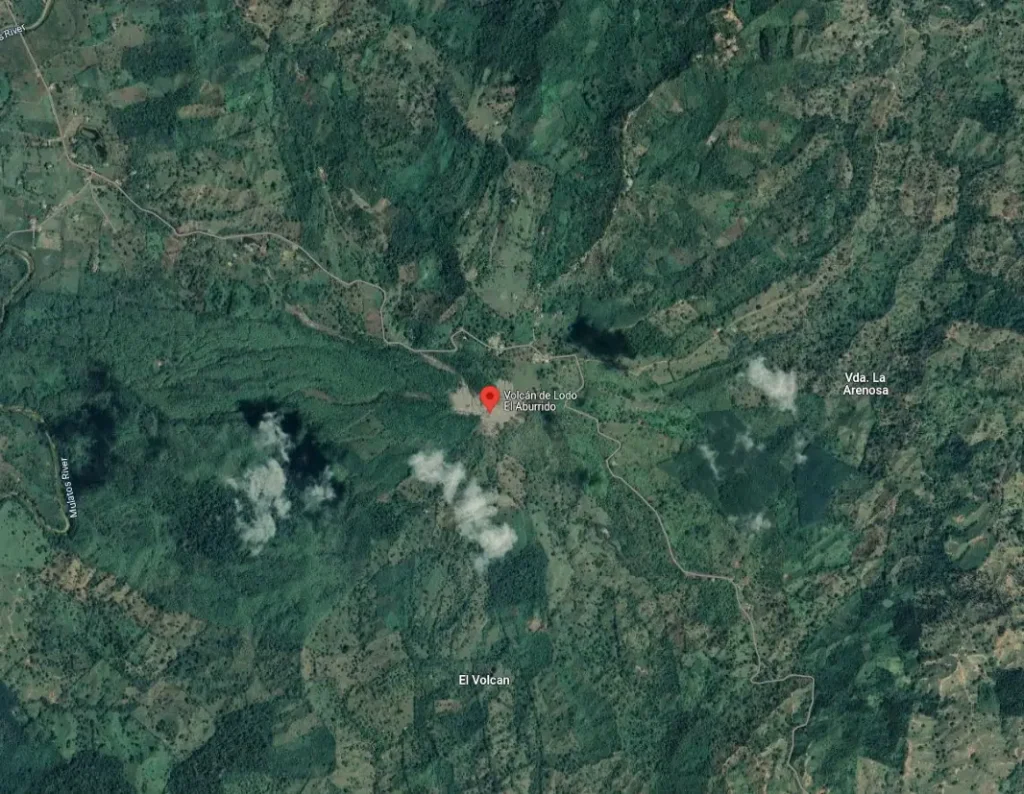 Cacahual (El Aburrido) mud volcano satellite image colombia