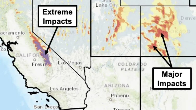 Extreme winter storm impacts expected in Southern Sierra Nevada
