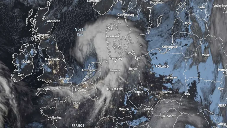 Satellite image of Storm Conall