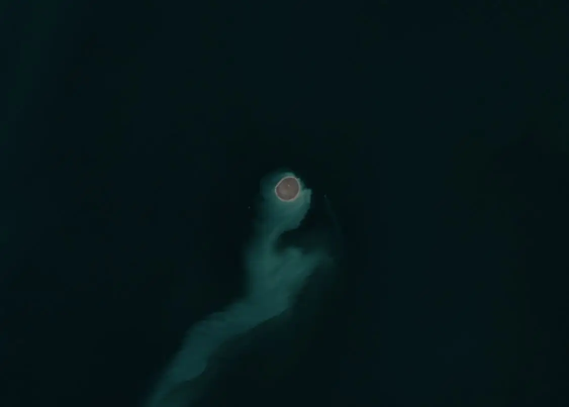 kumani bank mud volcano ghost island sentinel-2 satellite image acquired on february 14 2023