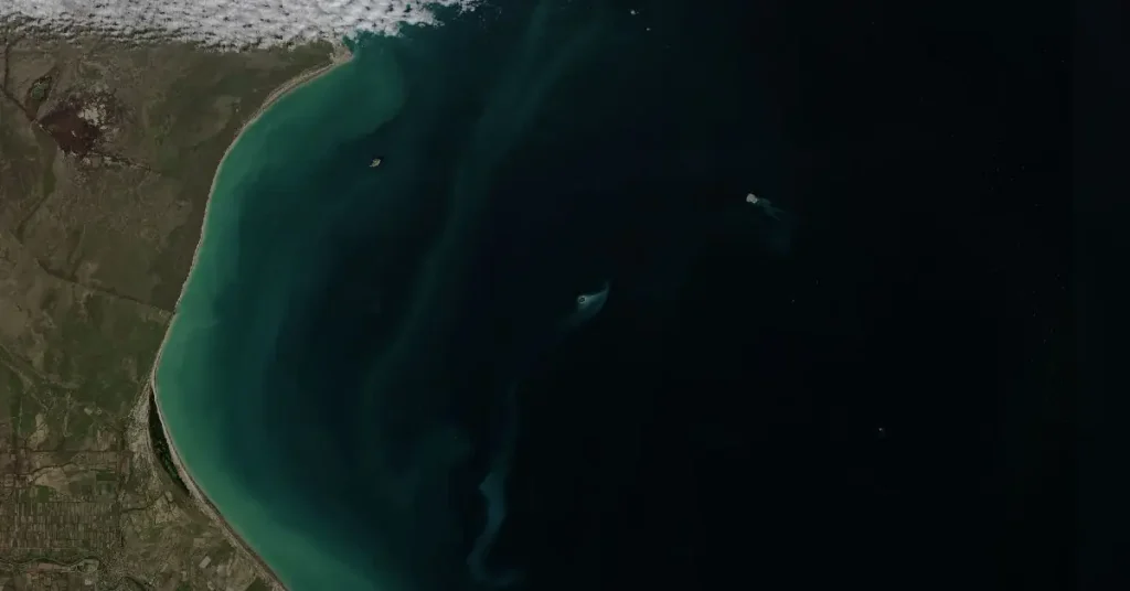 kumani bank mud volcano ghost island sentinel-2 satellite image acquired on february 4 2023 f1