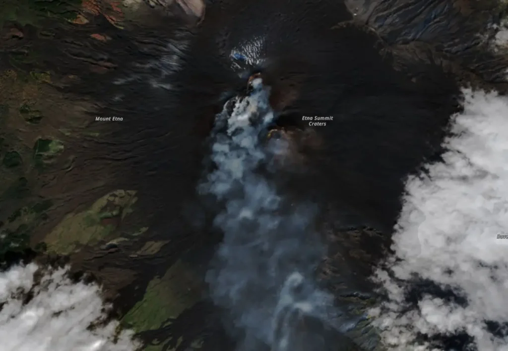 satellite image of etna volcano november 4 2024 ncvis