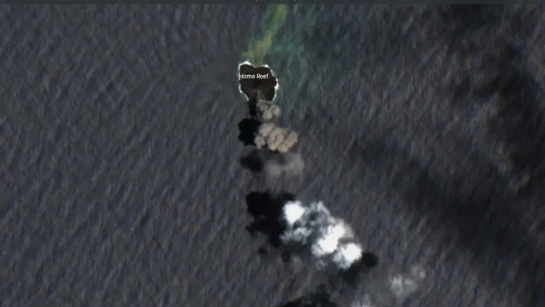 Home Reef volcanic growth on December 17