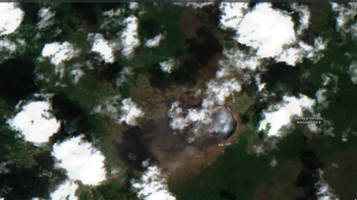 Satellite Imagery of Masaya Volcano, Nicaragua