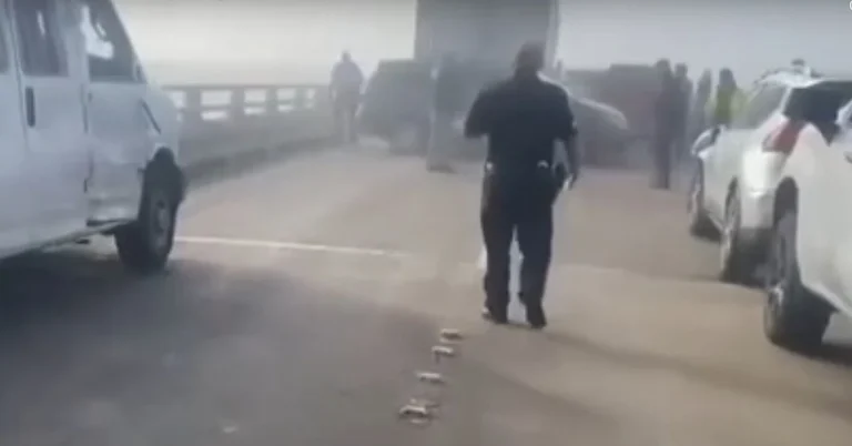 Fog leads to a multivehicle crash on Pontchartrain Causeway, Louisiana december 2024