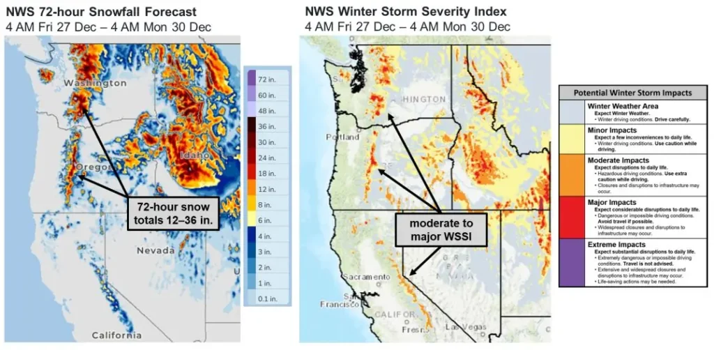 Heavy rainfall expected as second atmospheric river impacts Southern Oregon and Northern California d