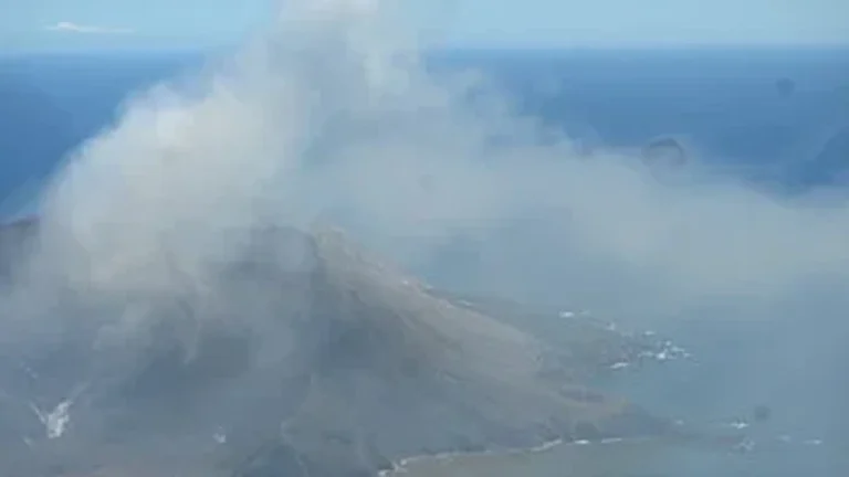 Image of Whakaari/White Island on December 14, 2024