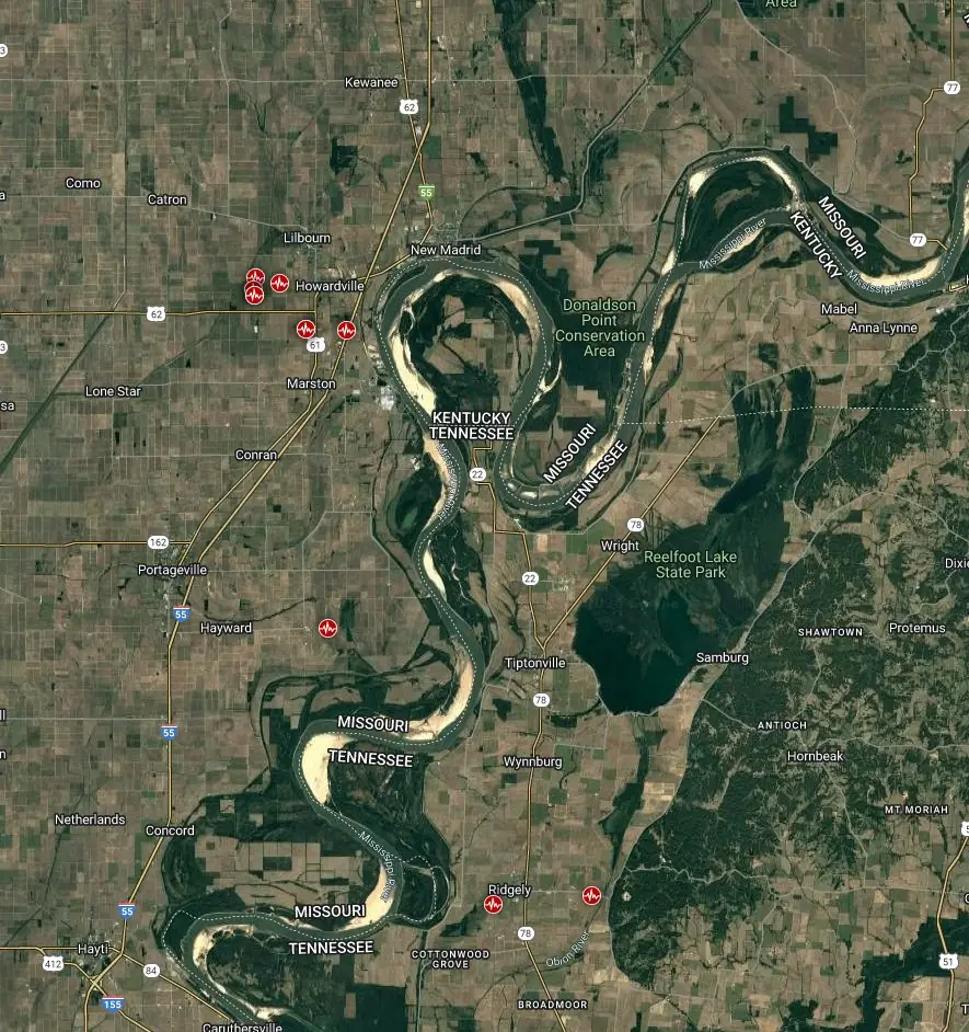 earthquake swarm new madrid us december 9 2024 bg