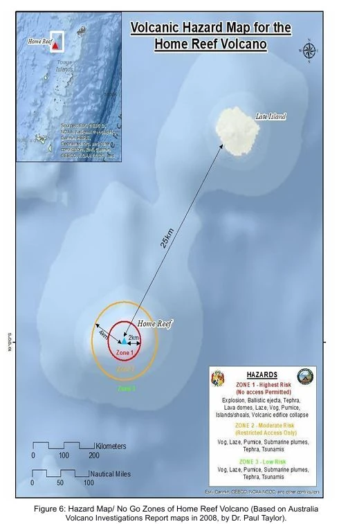 home reef volcano hazard map