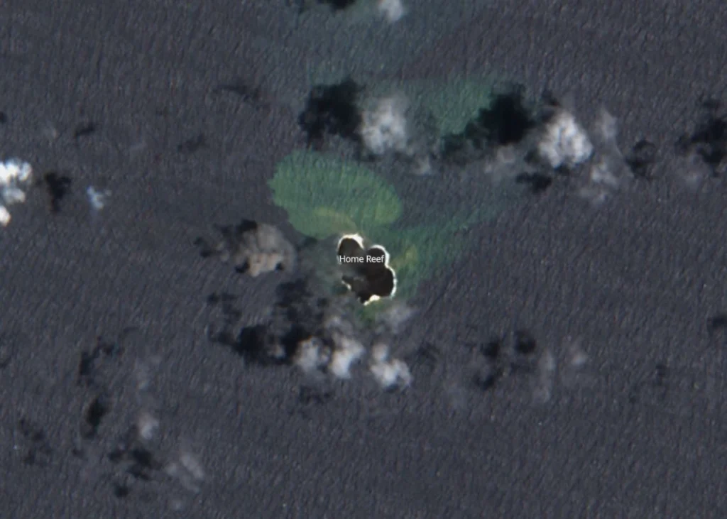 home reef volcano satellite image december 12 2024