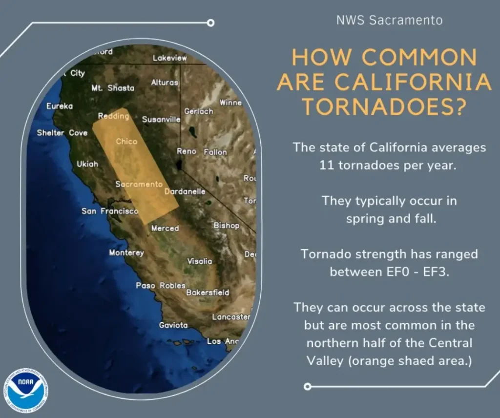how common are california tornadoes nws sacramento dec2024