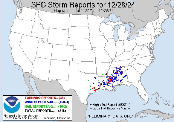spc tornado reports december 28 2024