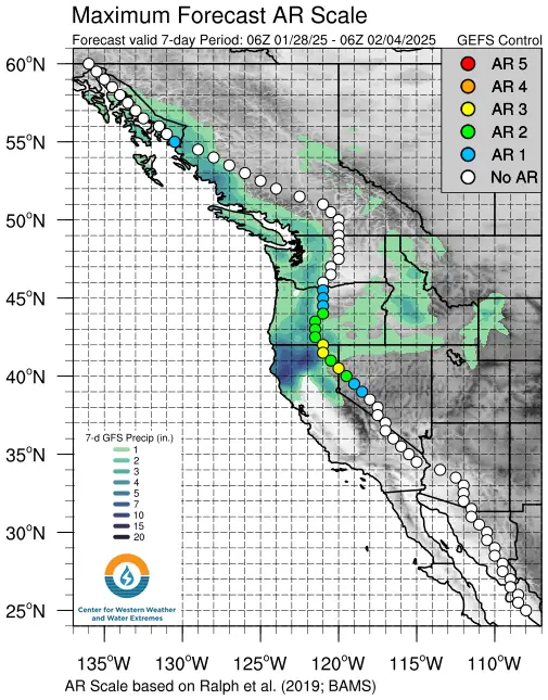 ARScale Forecast inland january 28 - february 4 2025